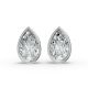 Bezel Set Solitaire Earrings