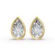 Bezel Set Solitaire Earrings