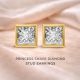 Bezel Set Solitaire Earrings