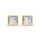 Bezel Set Solitaire Earrings