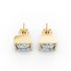 Bezel Set Solitaire Earrings