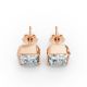 Bezel Set Solitaire Earrings