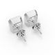 Bezel Set Solitaire Earrings