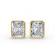 Bezel Set Solitaire Earrings