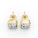 Bezel Set Solitaire Earrings