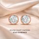 Bezel Set Solitaire Earrings