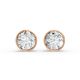 Bezel Set Solitaire Earrings