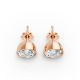 Bezel Set Solitaire Earrings