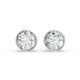 Bezel Set Solitaire Earrings