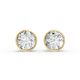 Bezel Set Solitaire Earrings