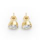Bezel Set Solitaire Earrings