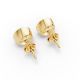 Bezel Set Solitaire Earrings