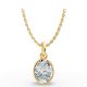Bezel Set Solitaire Pendant