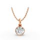 Bezel Set Solitaire Pendant