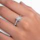 Round Shape 14K Rose Gold 4 Prong Solitaire Ring in Lab Grown Diamonds