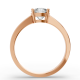 Round Shape 14K Rose Gold 4 Prong Solitaire Ring in Lab Grown Diamonds
