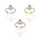 3 Prong Solitaire Ring