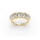 Cushion Shape Diamond Anniversary Band in Gold