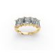 Emerald Shape Diamond Anniversary Band in Gold