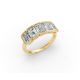 Emerald Shape Diamond Anniversary Band in Gold