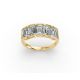 Emerald Shape Diamond Anniversary Band in Gold