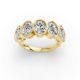 Oval Shape Diamond Anniversary Band in Gold