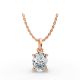 2CTW Oval Shape Lab Grown Diamond 4-prong Pendant in 14K Rose Gold