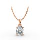 2CTW Oval Shape Lab Grown Diamond 4-prong Pendant in 14K Rose Gold