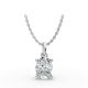 2CTW Oval Shape Lab Grown Diamond 4-prong Pendant in 14K Rose Gold