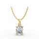 2CTW Oval Shape Lab Grown Diamond 4-prong Pendant in 14K Rose Gold