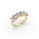 Princess Shape Diamond Anniversary Band in Gold