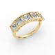 Princess Shape Diamond Anniversary Band in Gold