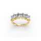 Princess Shape Diamond Anniversary Band in Gold