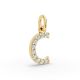 Round Shape Diamond Alphabet Collection in Gold