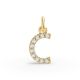 Round Shape Diamond Alphabet Collection in Gold