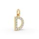 Round Shape Diamond Alphabet Collection in Gold