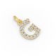 Round Shape Diamond Alphabet Collection in Gold