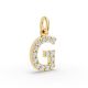 Round Shape Diamond Alphabet Collection in Gold