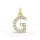 Round Shape Diamond Alphabet Collection in Gold