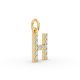 Round Shape Diamond Alphabet Collection in Gold