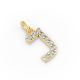 Round Shape Diamond Alphabet Collection in Gold