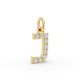 Round Shape Diamond Alphabet Collection in Gold