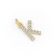 Round Shape Diamond Alphabet Collection in Gold