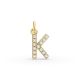Round Shape Diamond Alphabet Collection in Gold