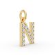 Round Shape Diamond Alphabet Collection in Gold