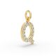 Round Shape Diamond Alphabet Collection in Gold