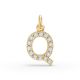 Round Shape Diamond Alphabet Collection in Gold
