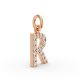 Round Shape Diamond Alphabet Collection in Gold
