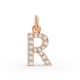 Round Shape Diamond Alphabet Collection in Gold