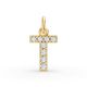 Round Shape Diamond Alphabet Collection in Gold